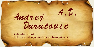 Andrej Durutović vizit kartica